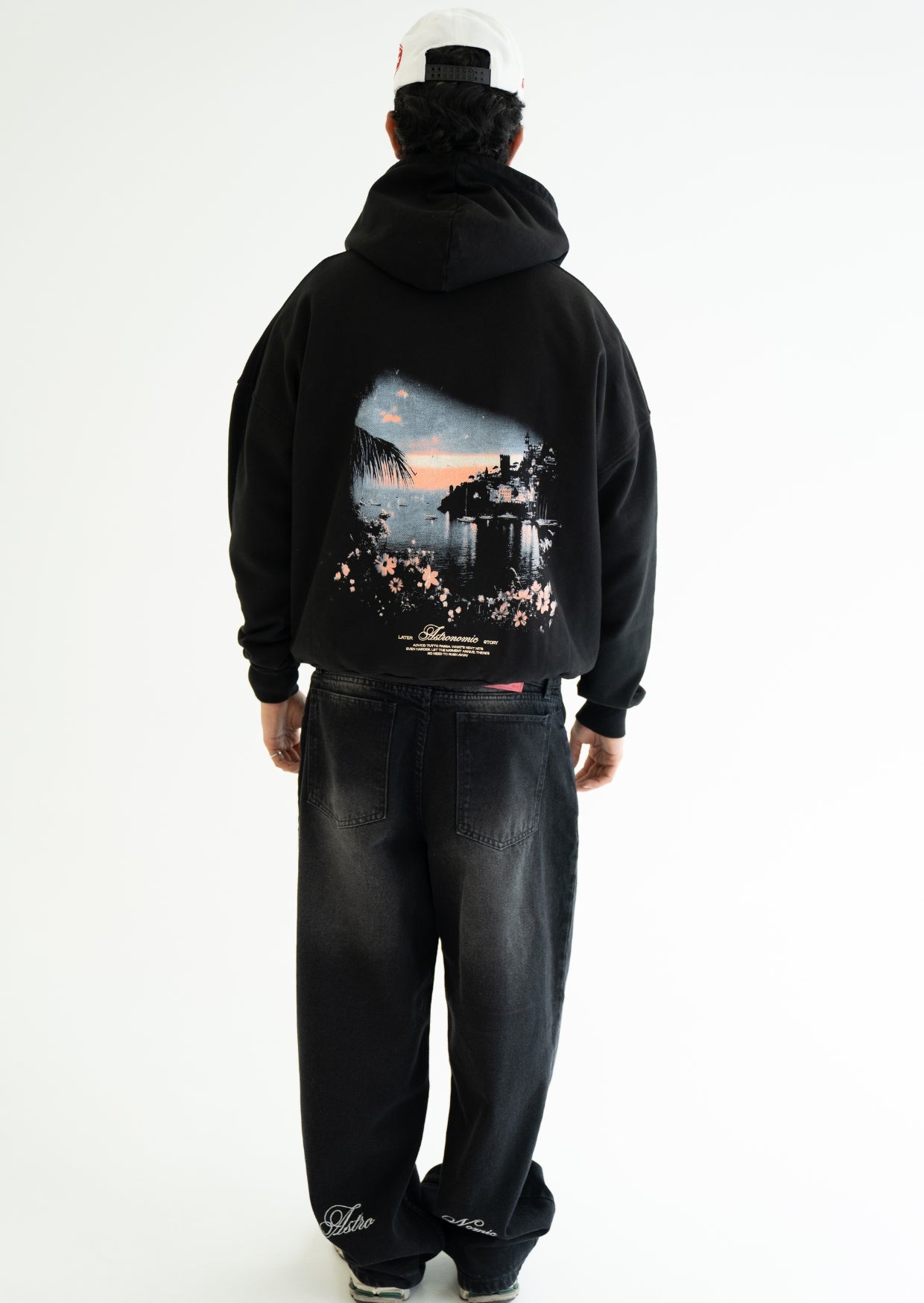 Hoodie Portofino Sunset- Negro