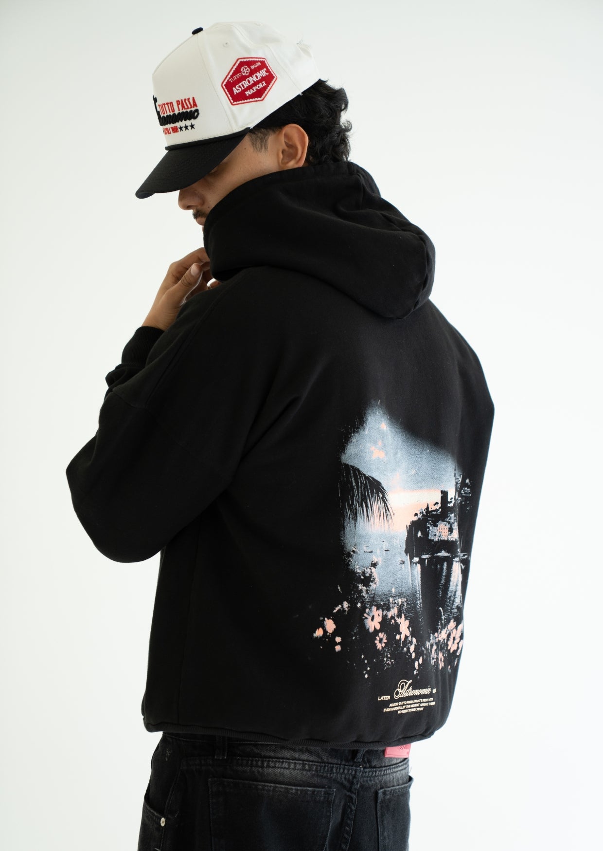 Hoodie Portofino Sunset- Negro