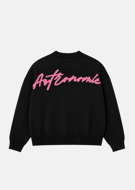 Sweater Signature - Negro y Rosado