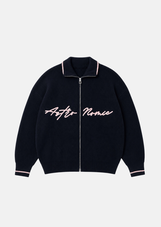 Zipper Knit Signature - Azul Oscuro