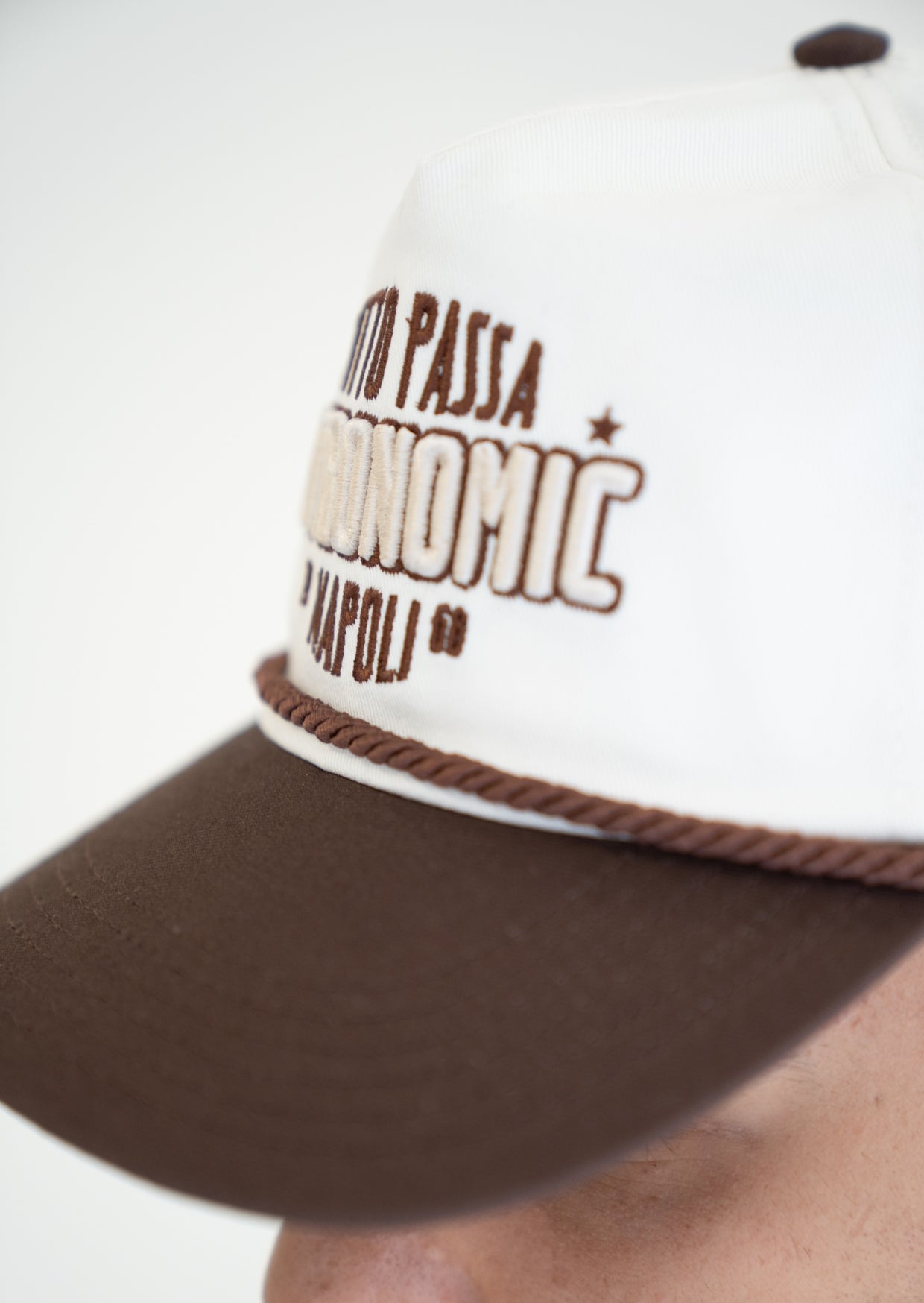 Gorra Golfer Napoli - Crema y Café