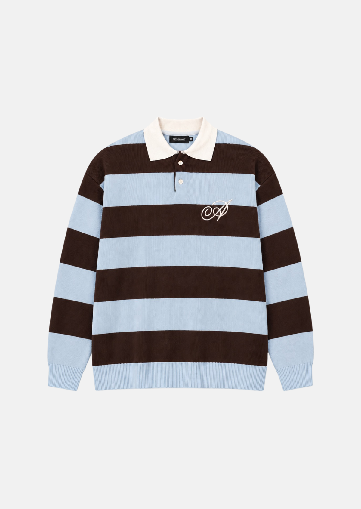 Knit Polo Coast - Azul y Café