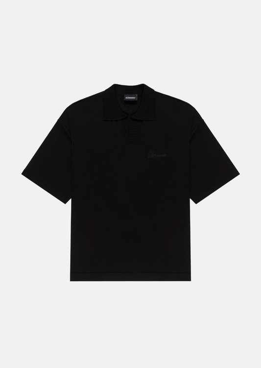 Camiseta Polo Tejida - Negro