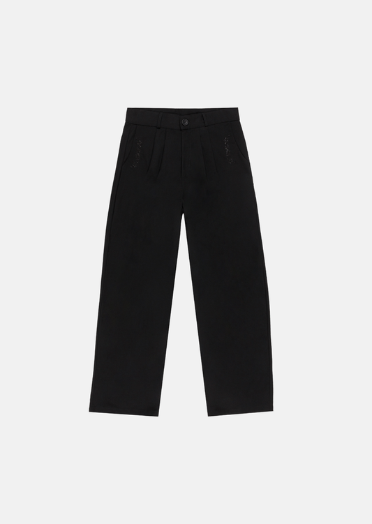 Wide fit Trouser  - Negro