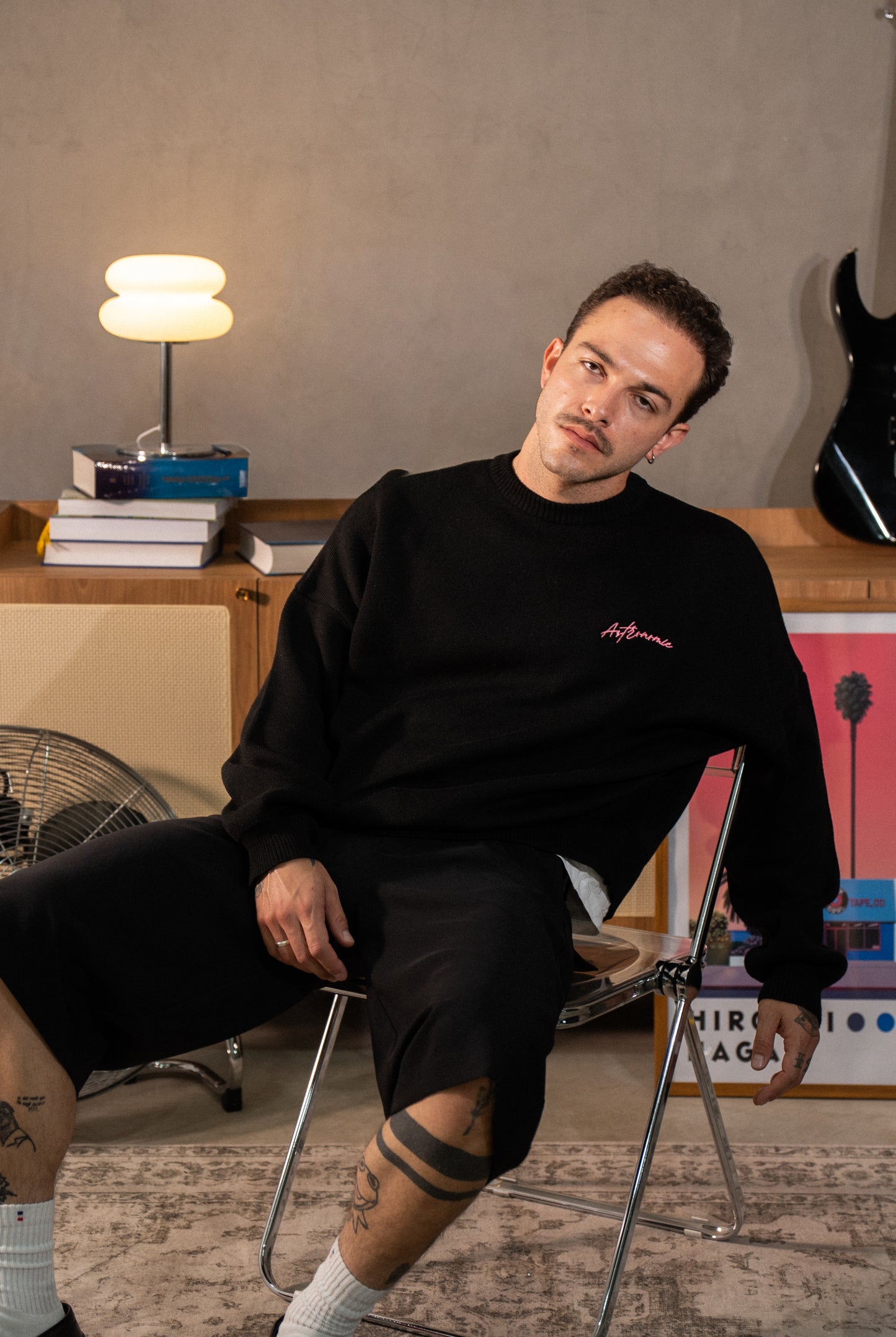 Sweater Signature - Negro y Rosado