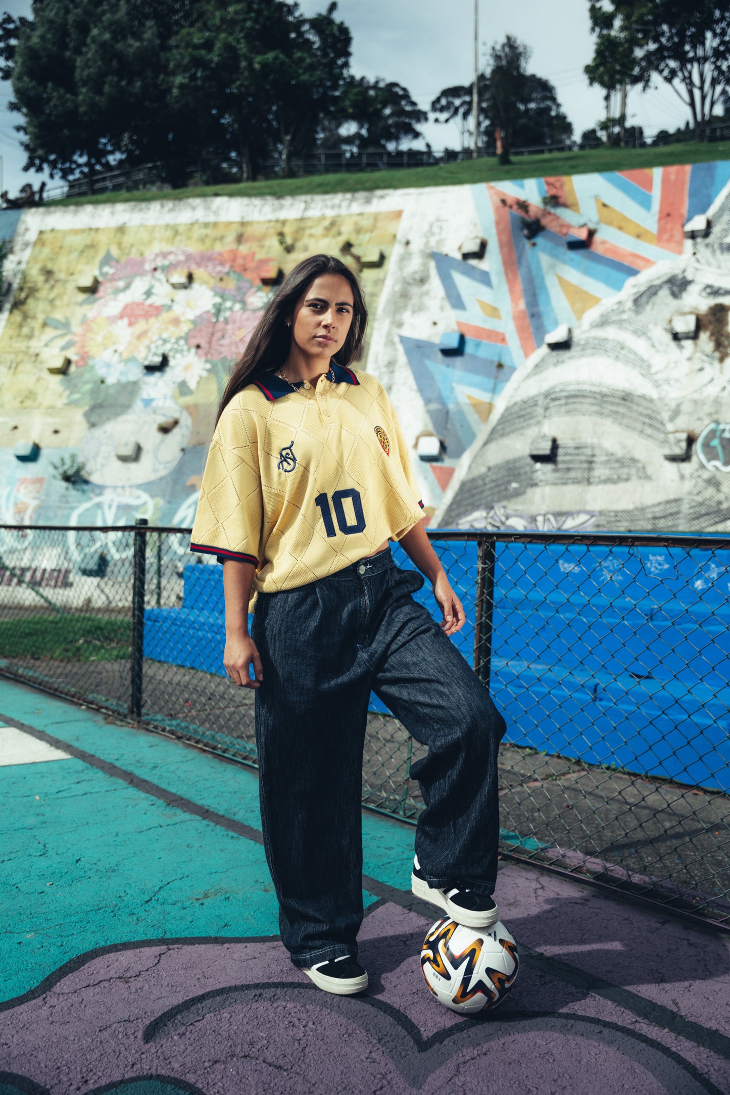 Camiseta Polo Colombia - Amarillo