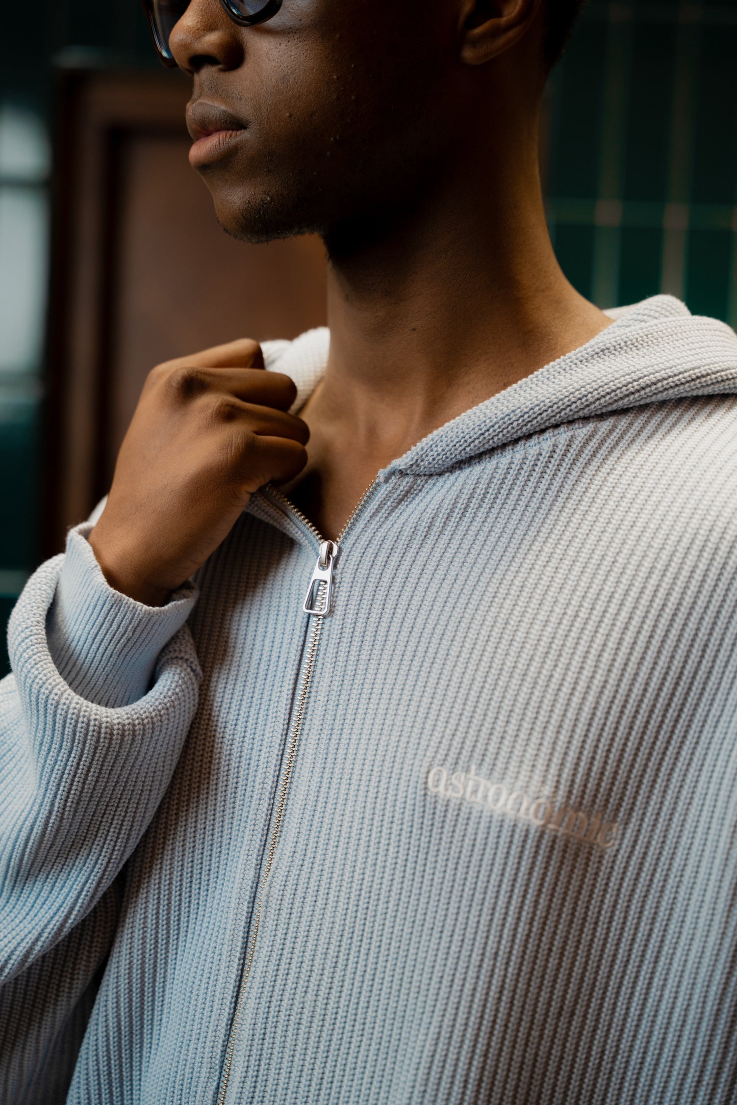 Knitwear Hoodie Reef - Azul Bebé