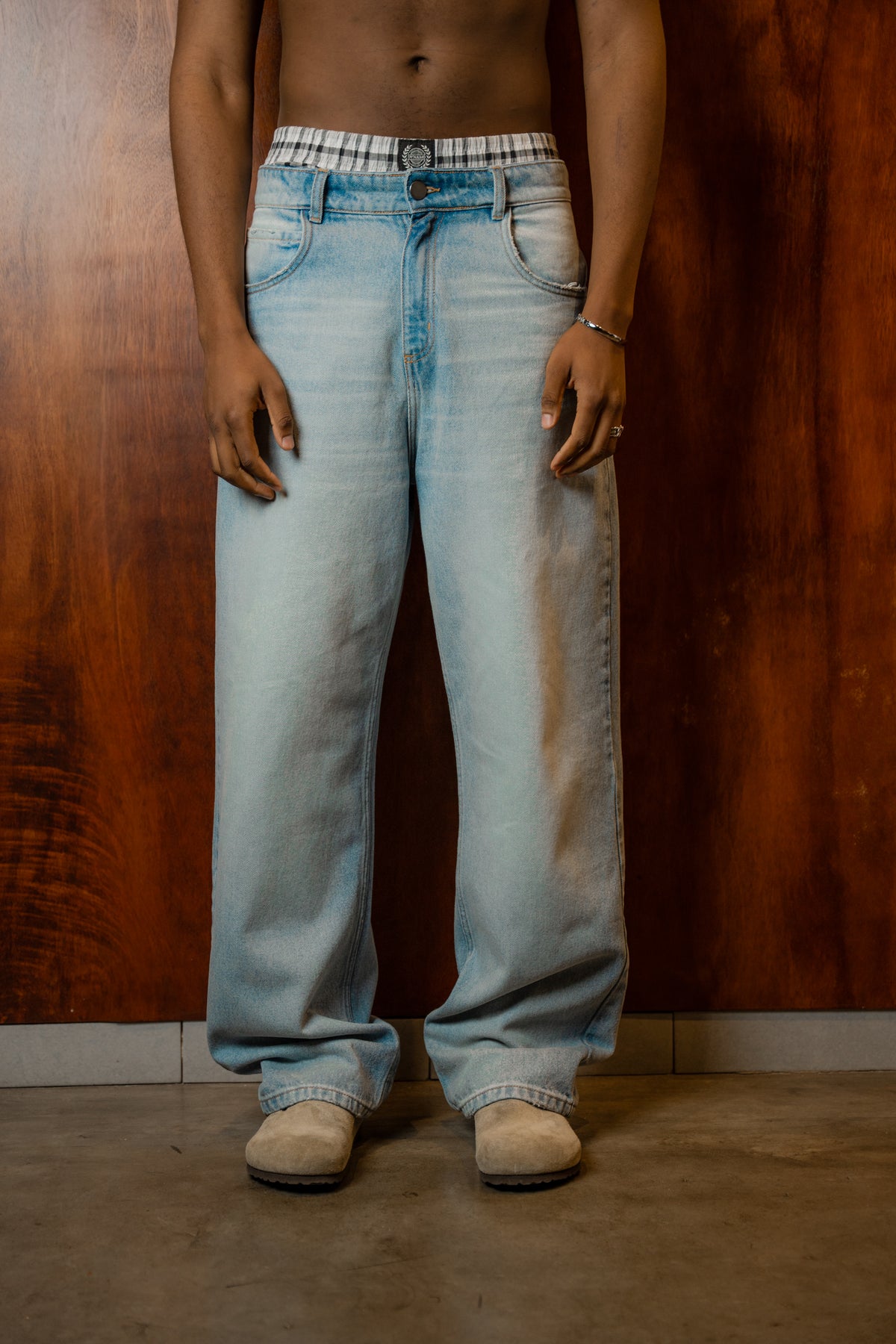 Relaxed Fit Jeans - Azul Hielo