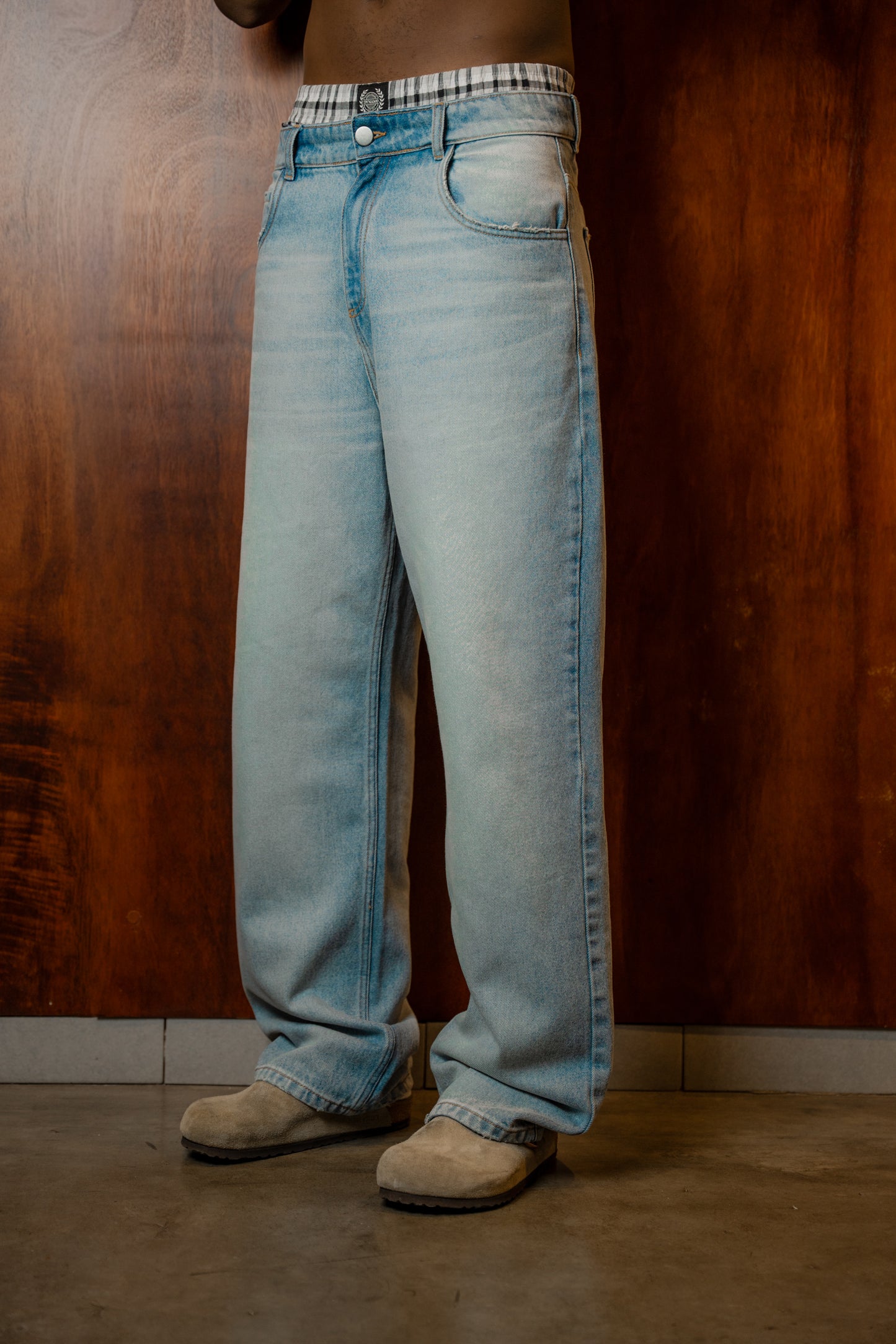 Relaxed Fit Jeans - Azul Hielo