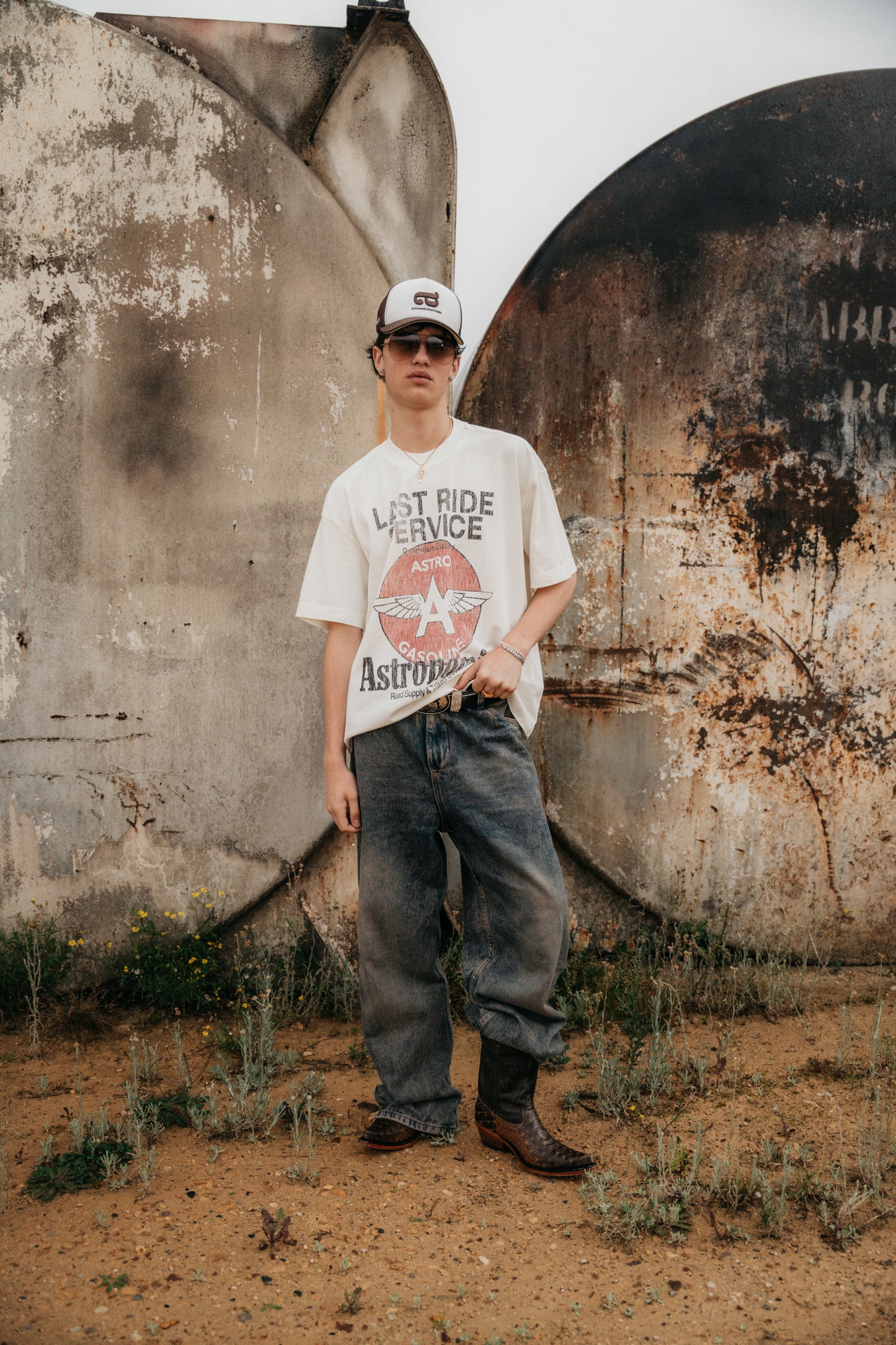 Camiseta Gasoline - Blanco Hueso