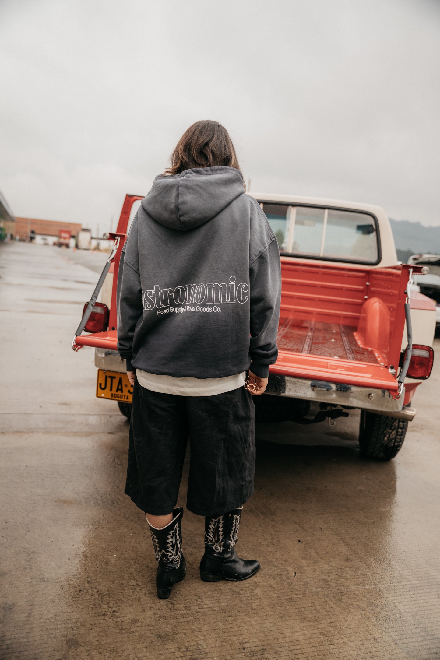 Hoodie Road Supply - Gris Oscuro Degradé