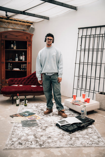 Sweater A-Statement - Azul Bebé