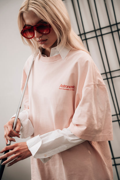 Camiseta Don't Overthink - Rosa Desgradé