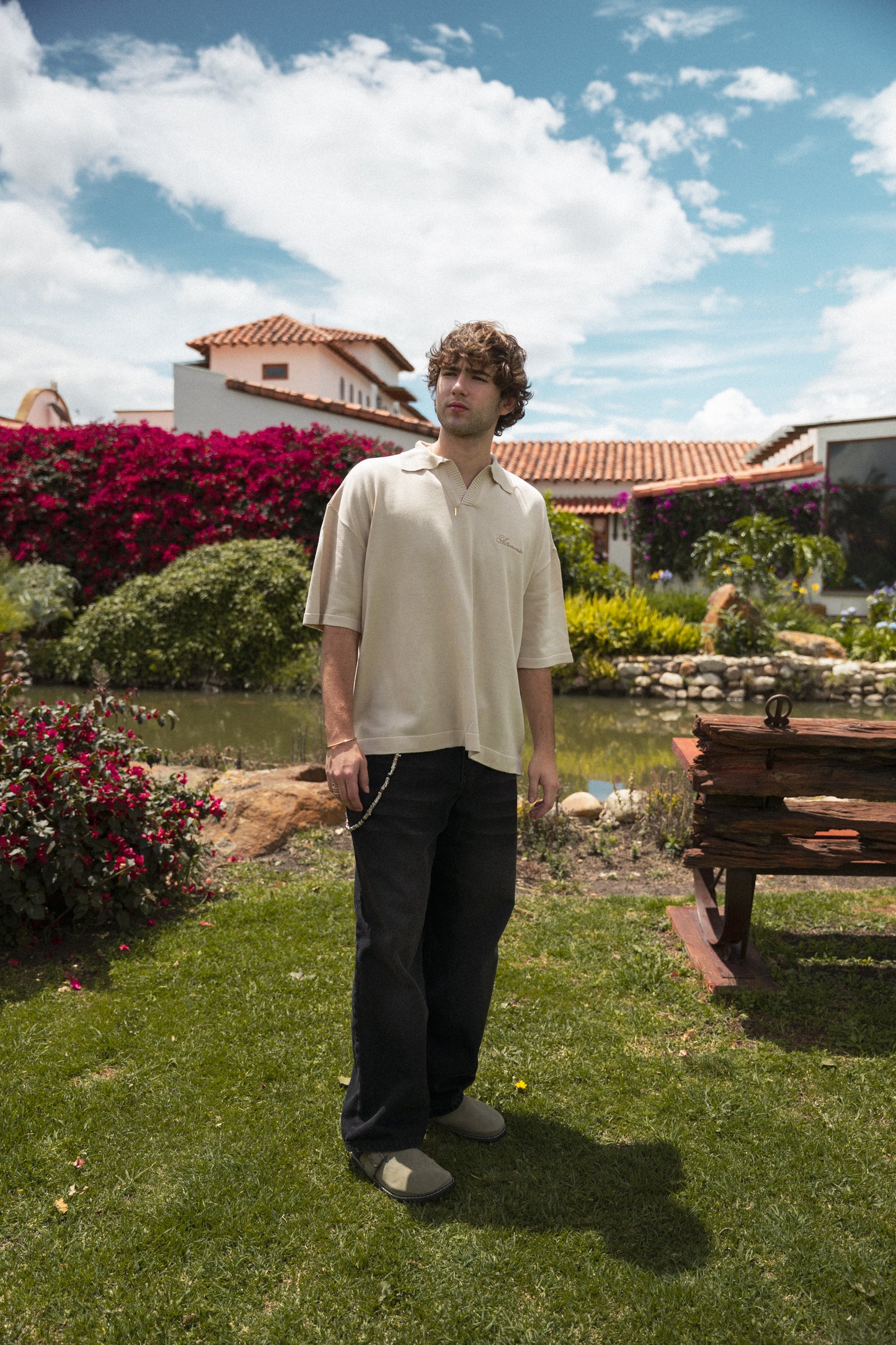 Camiseta Polo Tejida - Beige