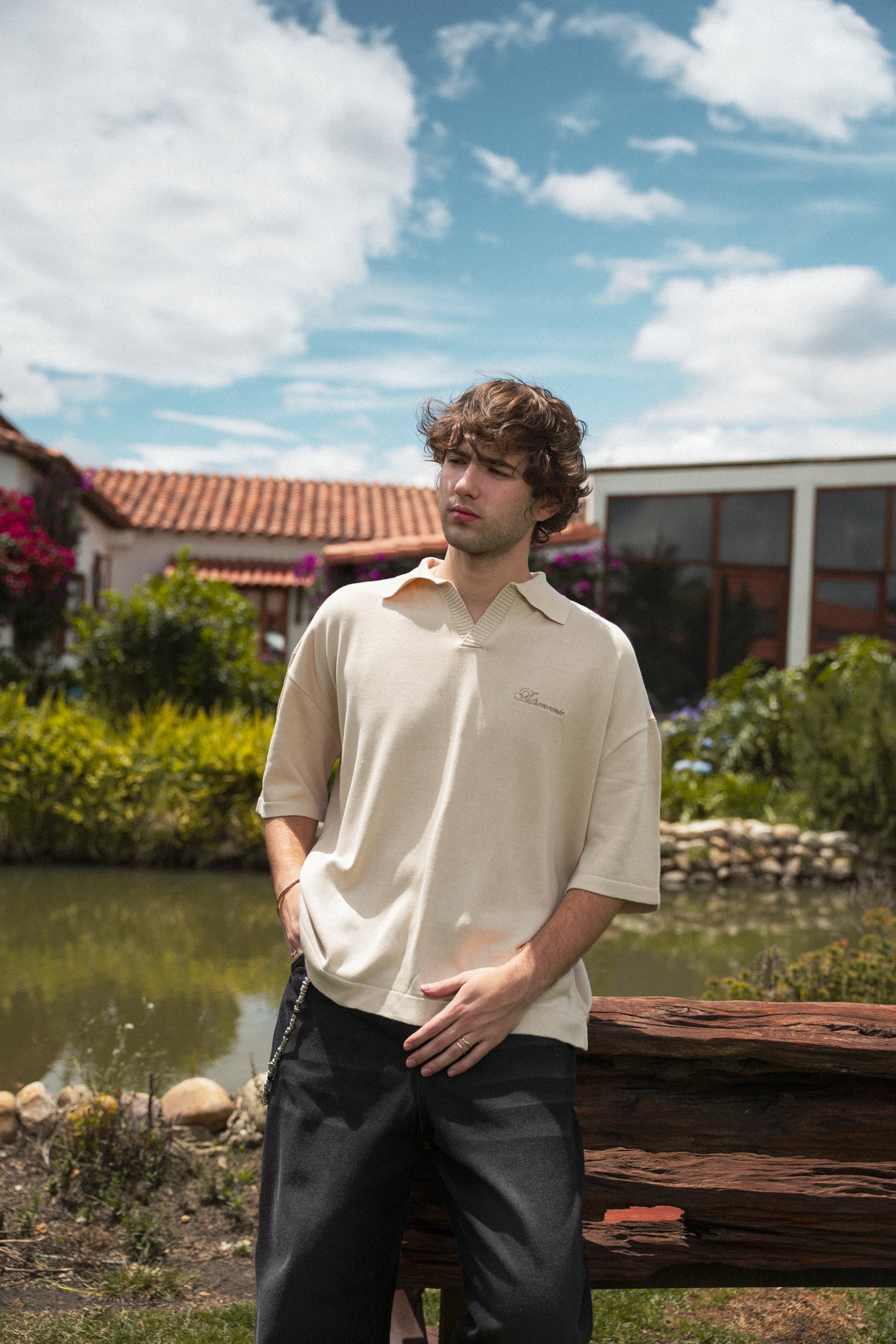 Camiseta Polo Tejida - Beige