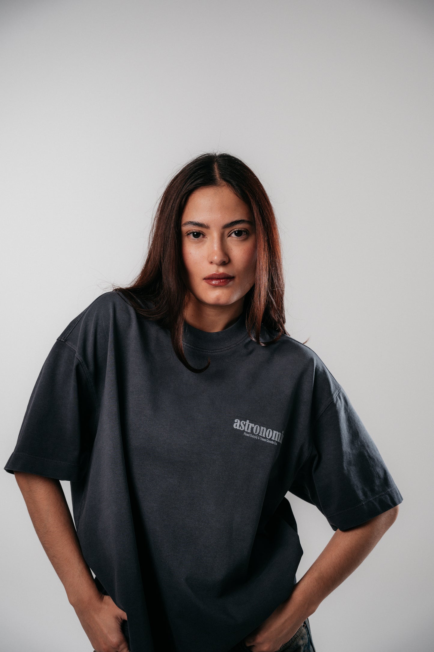 Camiseta Road Supply - Gris Degradé