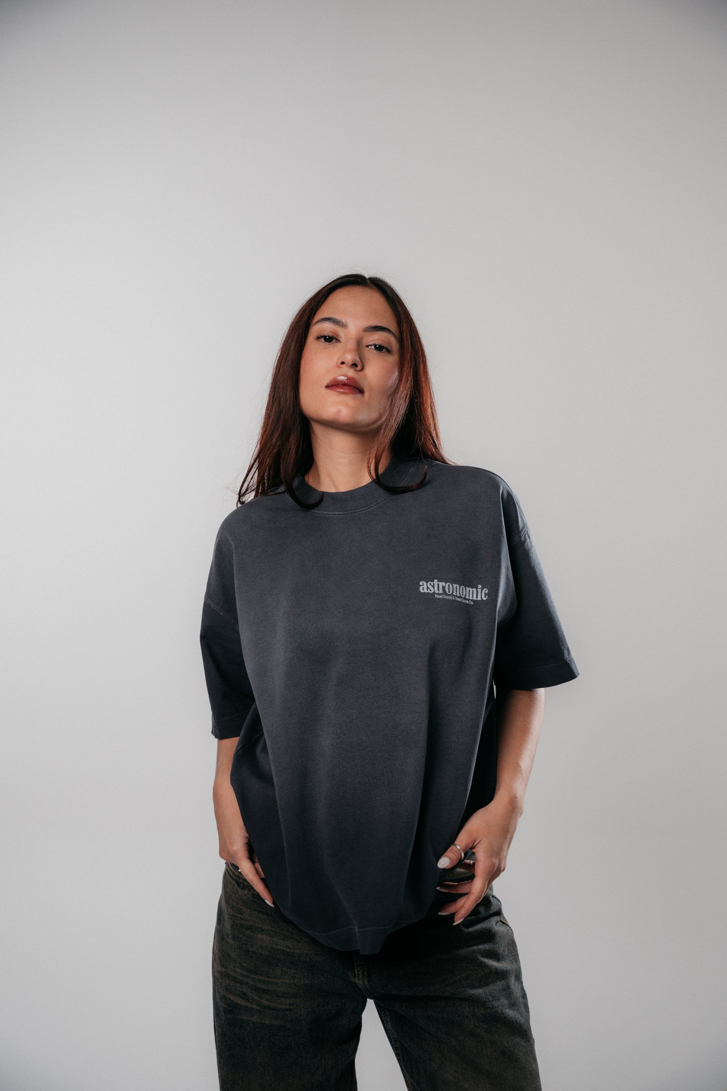 Camiseta Road Supply - Gris Degradé