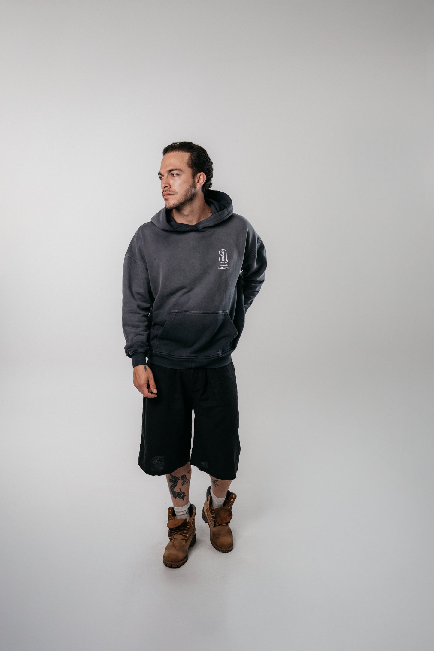 Hoodie Road Supply - Gris Oscuro Degradé