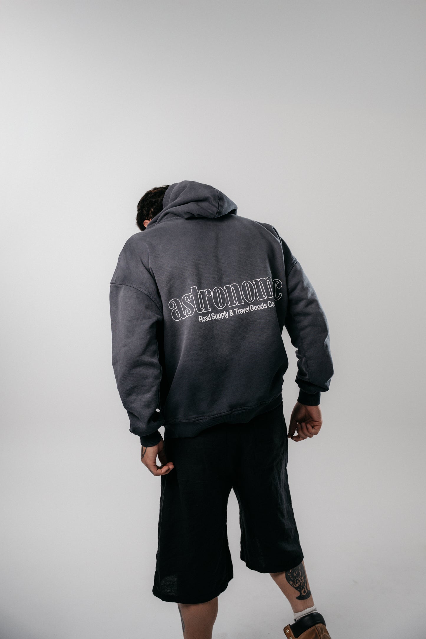 Hoodie Road Supply - Gris Oscuro Degradé