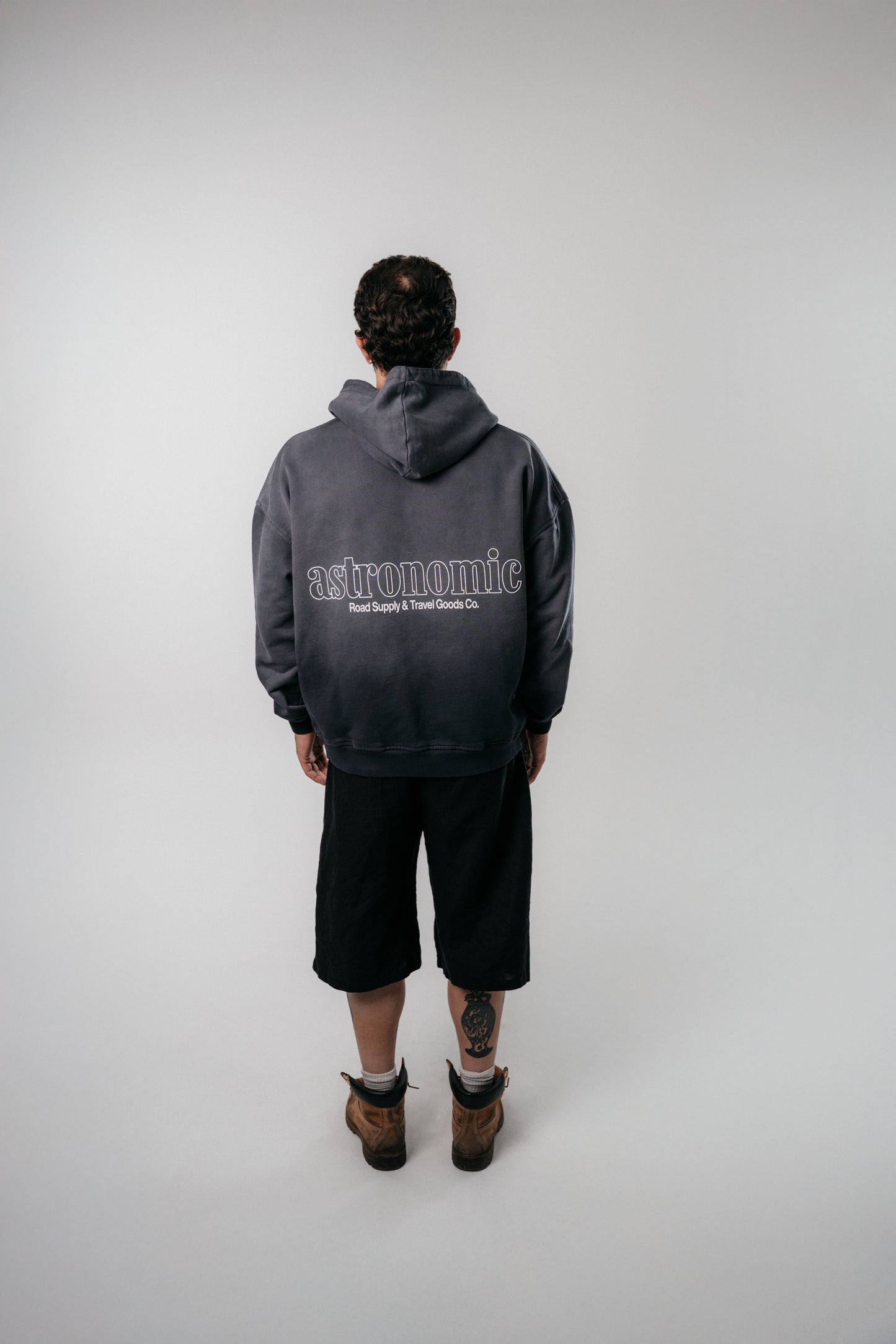 Hoodie Road Supply - Gris Oscuro Degradé