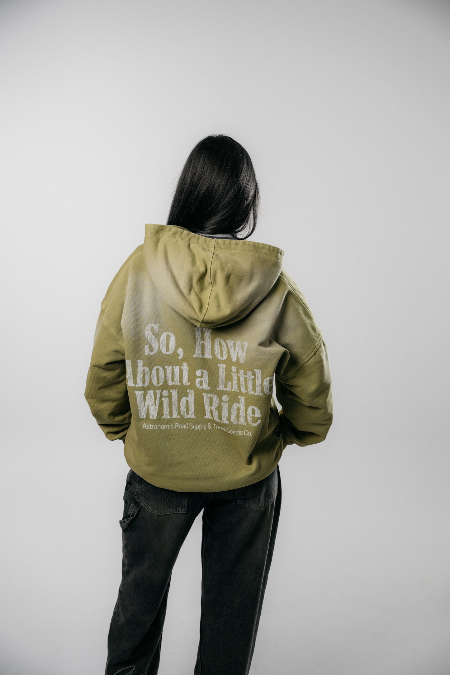 Hoodie Wild Ride - Verde Oliva Desgastado